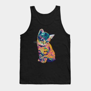 Colorful Kitten Tank Top